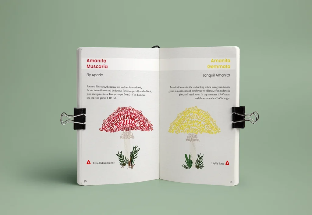 Mushroom Book A Little Mushroom Field Guide (Inside Pages) - Denniesa Design